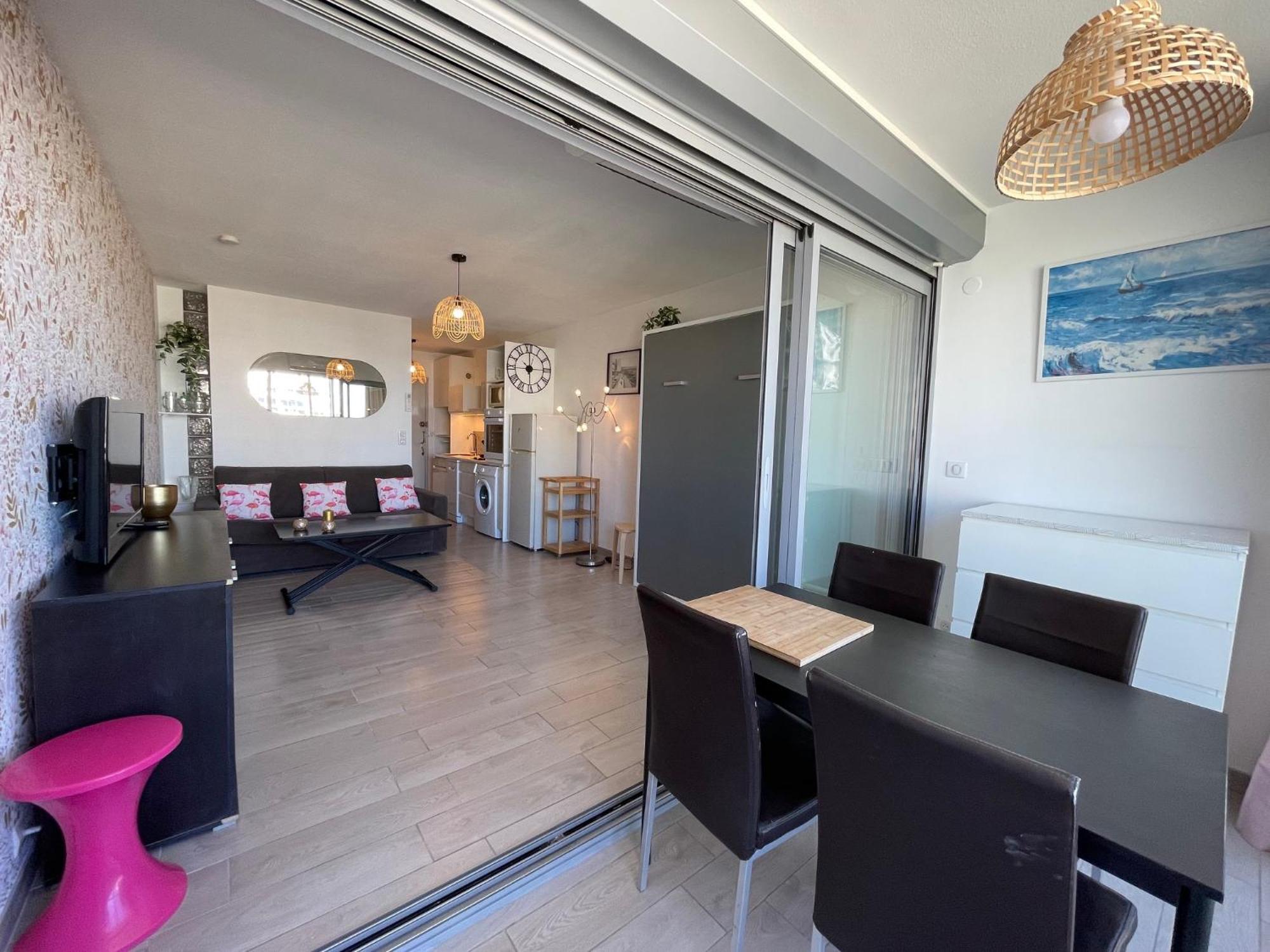 Studio 2-3 Pers Parking Clim Vue Port Et Mer La Grande Motte Exteriör bild
